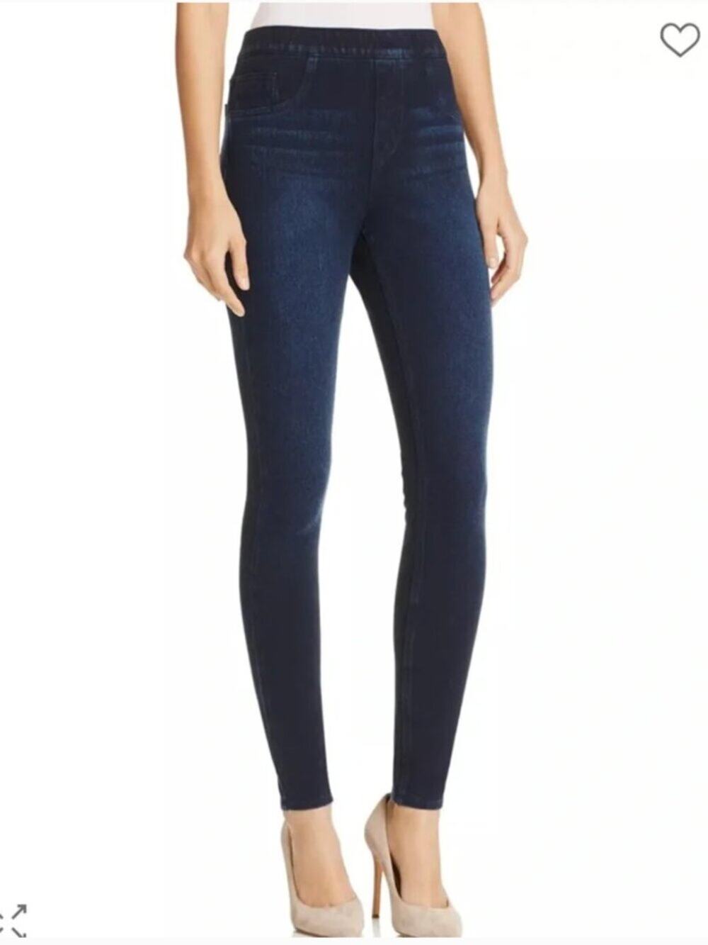 Spanx Dark Wash Mid Rise Smoothing Leggings Size Medium